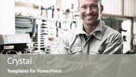  Presentation with mechanic shop - Beautiful theme featuring arab man in diversity concept backdrop and a light gray colored foreground