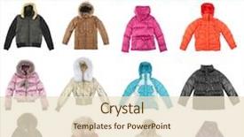  Presentation with garment - Slide set with garment industrial - fashionable jackets female and man's background and a lemonade colored foreground