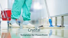  Presentation with hospital cleaning - Beautiful theme featuring industrial - floor care and cleaning services backdrop and a lemonade colored foreground