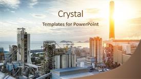  Presentation with petrochemical - Colorful PPT layouts enhanced with industrial - glow light of petrochemical industry backdrop and a cream colored foreground