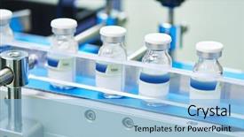  Presentation with factory machine - Cool new theme with industrial - pharmaceutical industry production line machine backdrop and a light blue colored foreground