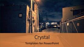  Presentation with scary - Cool new slide set with industrial - scary dark city chicago alley backdrop and a coral colored foreground