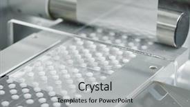  Presentation with tablet - Cool new slide set with industrial - tablet pill production blistering conveyer backdrop and a light gray colored foreground