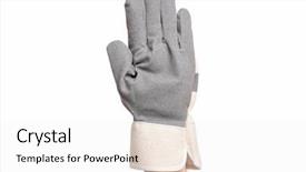  Presentation with pale male hawk - Amazing slide deck having industrial 5s - worker showing gesture - stop backdrop and a white colored foreground