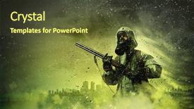  Presentation with gas - Amazing slide set having shipping - piled up red cargo containers backdrop and a coral colored foreground.