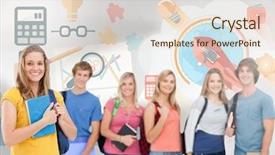  Presentation with accounting - Presentation theme having industrial accounting - digital composite of group background and a lemonade colored foreground