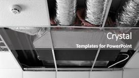  Presentation with conditioner - Beautiful PPT layouts featuring industrial air conditioner mounted backdrop and a gray colored foreground