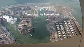  Presentation with industrial - PPT theme with industrial-area-in-south background and a gray colored foreground