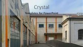  Presentation with now - PPT layouts consisting of industrial-area-of-milan-now background and a light blue colored foreground