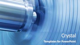  Presentation with drilling machine - Slide set enhanced with industrial background drilling boring machine background and a teal colored foreground