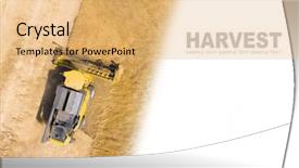  Presentation with wheat - Theme with industrial background on agricultural theme background and a yellow colored foreground