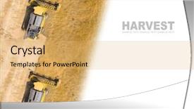  Presentation with wheat - Audience pleasing slide deck consisting of industrial background on agricultural theme backdrop and a yellow colored foreground