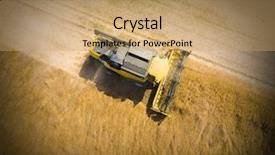  Presentation with wheat - Audience pleasing theme consisting of industrial background on agricultural theme backdrop and a  colored foreground