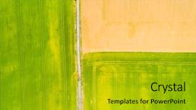  Presentation with field - PPT layouts enhanced with industrial background on agricultural theme background and a gold colored foreground