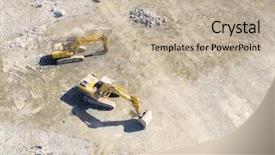  Presentation with heavy industry - Slides having industrial background on mining theme background and a mint green colored foreground