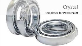  Presentation with automotive - Presentation design enhanced with industrial-ball-bearings-closeup background and a white colored foreground