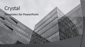  Presentation with architecture glass - Audience pleasing slide deck consisting of industrial black - texture of glass and metallic backdrop and a  colored foreground