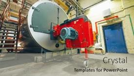  Presentation with industrial - Presentation theme featuring industrial-boilers-and-gas-burners background and a light gray colored foreground