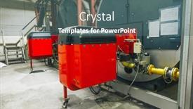  Presentation with gas - Presentation design consisting of industrial-boilers-and-gas-burners background and a ocean colored foreground