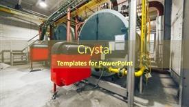  Presentation with gas - Slide set with industrial-boilers-and-gas-burners background and a tawny brown colored foreground