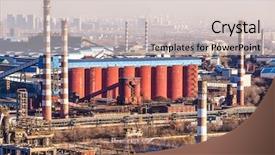  Presentation with heavy industry - Amazing presentation design having industrial catalyst - chimney of heavy industry factory backdrop and a lemonade colored foreground