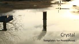  Presentation with emissions - Colorful presentation theme enhanced with industrial catalyst - danger emissions backdrop and a  colored foreground