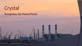  Presentation with pink sky - Theme enhanced with industrial catalyst - industry and sunset with pink background and a lemonade colored foreground