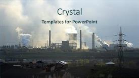  Presentation with welding in the steel industry - Beautiful PPT theme featuring industrial catalyst - mital steel galati backdrop and a  colored foreground