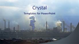  Presentation with steel - Presentation theme featuring industrial catalyst - mital steel galati background and a sky blue colored foreground