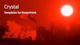  Presentation with emissions - Cool new presentation with industrial catalyst - morning warming emissions backdrop and a black colored foreground