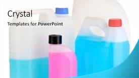  Presentation with car cleaning - Theme having industrial cleaning - different liquids for car background and a cream colored foreground