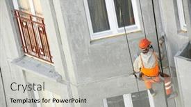  Presentation with joints - Slide deck consisting of industrial-climber-builder-sealing-outside background and a light gray colored foreground