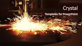  Presentation with plasma - Audience pleasing slide deck consisting of industrial cnc plasma cutting backdrop and a wine colored foreground