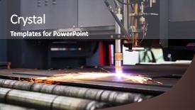 Presentation with plasma - Beautiful slides featuring industrial cnc plasma machine cutting backdrop and a gray colored foreground