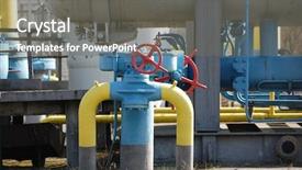  Presentation with natural gas - Presentation consisting of industrial conflict - natural gas pump station kiev background and a  colored foreground