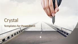  Presentation with industrial - Slide deck featuring industrial construction services mixed media background and a cream colored foreground