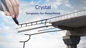  Presentation with industrial - Slide set featuring industrial construction services mixed media background and a light blue colored foreground