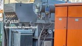  Presentation with refrigeration - Cool new slides with industrial-diesel-backup-generator backdrop and a gray colored foreground