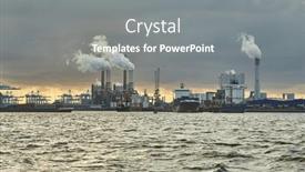  Presentation with power plants - PPT layouts enhanced with industrial-dock-oil-terminal background and a  colored foreground