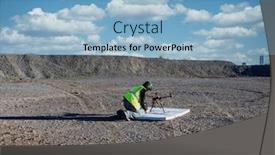  Presentation with pilot - Slide set featuring industrial-drone-pilot-operating background and a light blue colored foreground