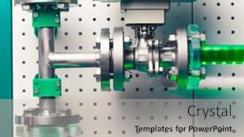  Presentation with industrial valve - Colorful slide deck enhanced with industrial-electric-water-valve-close backdrop and a  colored foreground