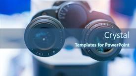  Presentation with industrial electronic - Slides enhanced with industrial-electronic-high-productivity-stereo background and a ocean colored foreground