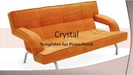  Presentation with orange - Presentation design enhanced with industrial ergonomics - orange adjustable couch that turns background and a  colored foreground