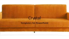  Presentation with orange biscuit - Presentation consisting of industrial ergonomics - orange adjustable couch that turns background and a  colored foreground