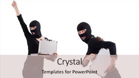  Presentation with industrial espionage - Beautiful PPT theme featuring industrial espionage concept with person backdrop and a soft green colored foreground