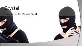  Presentation with industrial espionage - PPT layouts featuring industrial espionage concept with person background and a white colored foreground