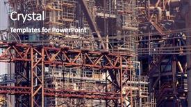  Presentation with pipes - Slide deck featuring industrial factory rusty complex interlacing background and a dark gray colored foreground