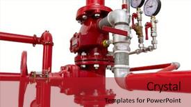  Presentation with fire alarm - Amazing slide deck having industrial fire control system backdrop and a crimson colored foreground