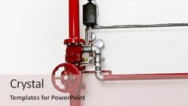  Presentation with fire system - Beautiful PPT layouts featuring industrial fire control system backdrop and a white colored foreground