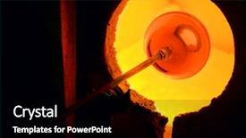  Presentation with process - Cool new presentation theme with industrial furnaces - glass blowing process backdrop and a black colored foreground